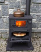 Picture of Handmade Fireplace Stove, Wood Charcoal Stove, Food Heating Cooking Oven, Stove, Glazed Fireplace