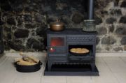 Picture of Extra Large Fireplace and Oven Stove, Handmade Wood Coal Stove, Cooking Oven, Large Glass Fireplace Range, Cooker