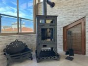 Picture of Extra Large Wood Fired Fireplace, Oven Stove, Wood Charcoal Stove, Warming Stove, Handmade Large Glass Fireplace, Fire Pit