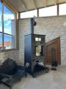 Picture of Extra Large Wood Fired Fireplace, Oven Stove, Wood Charcoal Stove, Warming Stove, Handmade Large Glass Fireplace, Fire Pit