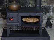 Picture of Stove with oven, Kitchen Cooking Stove for tight spaces, Wood burning Stove, Handmade Cooker