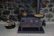 Picture of Stove with oven, Kitchen Cooking Stove for tight spaces, Wood burning Stove, Handmade Cooker