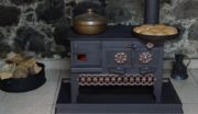 Picture of Stove with oven, Kitchen Cooking Stove for tight spaces, Wood burning Stove, Handmade Cooker