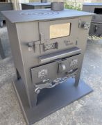 Picture of Wood Burning Stove with Fireplace, Wood And Coal Stove, Cooking Oven, Handmade Metal Heater Stove, Log Cabin Home