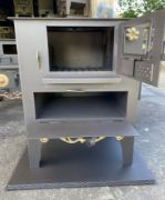 Picture of Cooker Stove, Wood Burning Stove with Fireplace, Wood And Coal Stove, Cooking Oven, Handmade Metal Heater Stove, Log Cabin Home