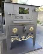 Picture of Cooker Stove, Wood Burning Stove with Fireplace, Wood And Coal Stove, Cooking Oven, Handmade Metal Heater Stove, Log Cabin Home