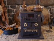 Picture of Wood Stove with Fireplace, Cooker with Oven, Wood Burning Stove, Heating Stove , Handmade Fireplace Stove