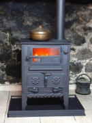 Picture of Large Kitchen or Patio Stove, Handmade Wood-Burning Cooking Stove, Coal Stove with Cast Iron Grill, Fireplace Cooker