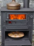 Picture of Large Kitchen or Patio Stove, Handmade Wood-Burning Cooking Stove, Coal Stove with Cast Iron Grill, Fireplace Cooker