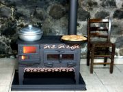 Picture of Cooking Stove With Fireplace, Wood Burning Stove, Coal Stove, Cooker, Handmade Range, Cast Iron Grill