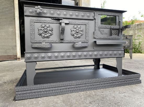 Picture of Left Hand Vented Fireplace Cooking Stove, Wood Stove, Coal Stove, Stove, Handmade Stove, Cast Iron Grill