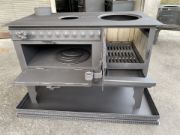 Picture of Left Hand Vented Fireplace Cooking Stove, Wood Stove, Coal Stove, Stove, Handmade Stove, Cast Iron Grill