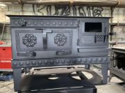 Picture of Left Hand Vented Fireplace Cooking Stove, Wood Stove, Coal Stove, Stove, Handmade Stove, Cast Iron Grill