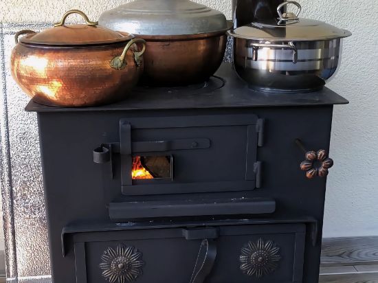 Picture of Wood Stove, Heating Stove, Baking Oven,Cooker Stove, Handmade Sheet Metal Stove